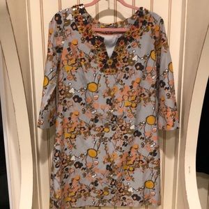 BODEN LIMITED EDITION GREY FLORAL SHIFT DRESS